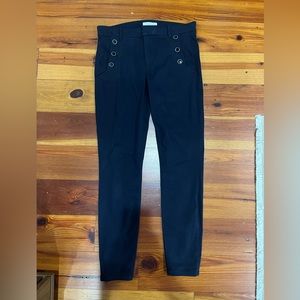 Loft velvet navy blue paints with buttons size 27/4